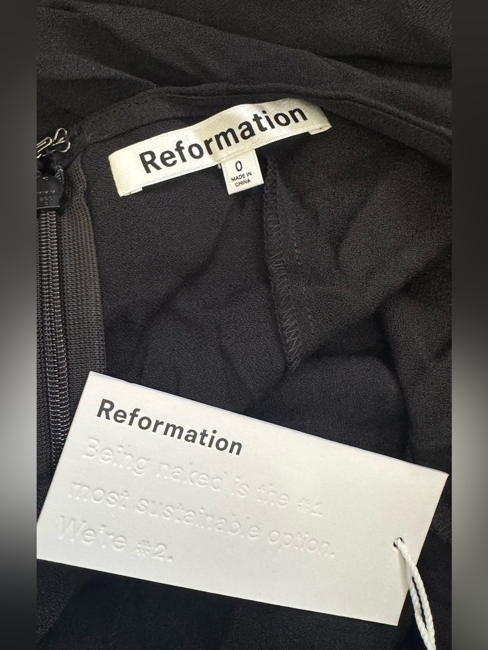 NWT Reformation Black Midi Skirt with High Side Slit - Picture 3 of 10